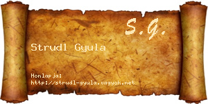 Strudl Gyula névjegykártya