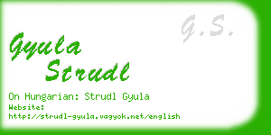 gyula strudl business card